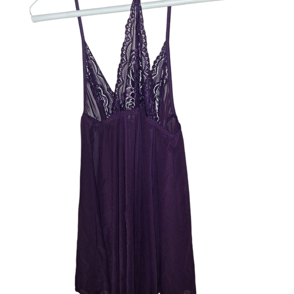 New with tags sheer purple nighty with matching thong - Picture 4 of 7